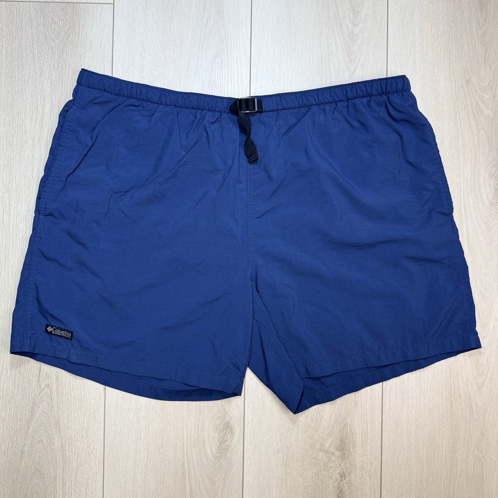Columbia Swim Trunks Mens XXL Blue Nylon Mesh Lined Beach Outdoor Surf Shorts